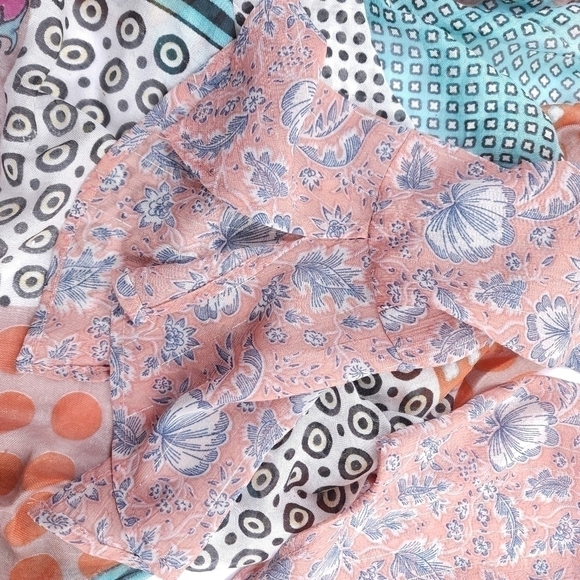 William Rast Boho Floral Top Sz L - Picture 7 of 16